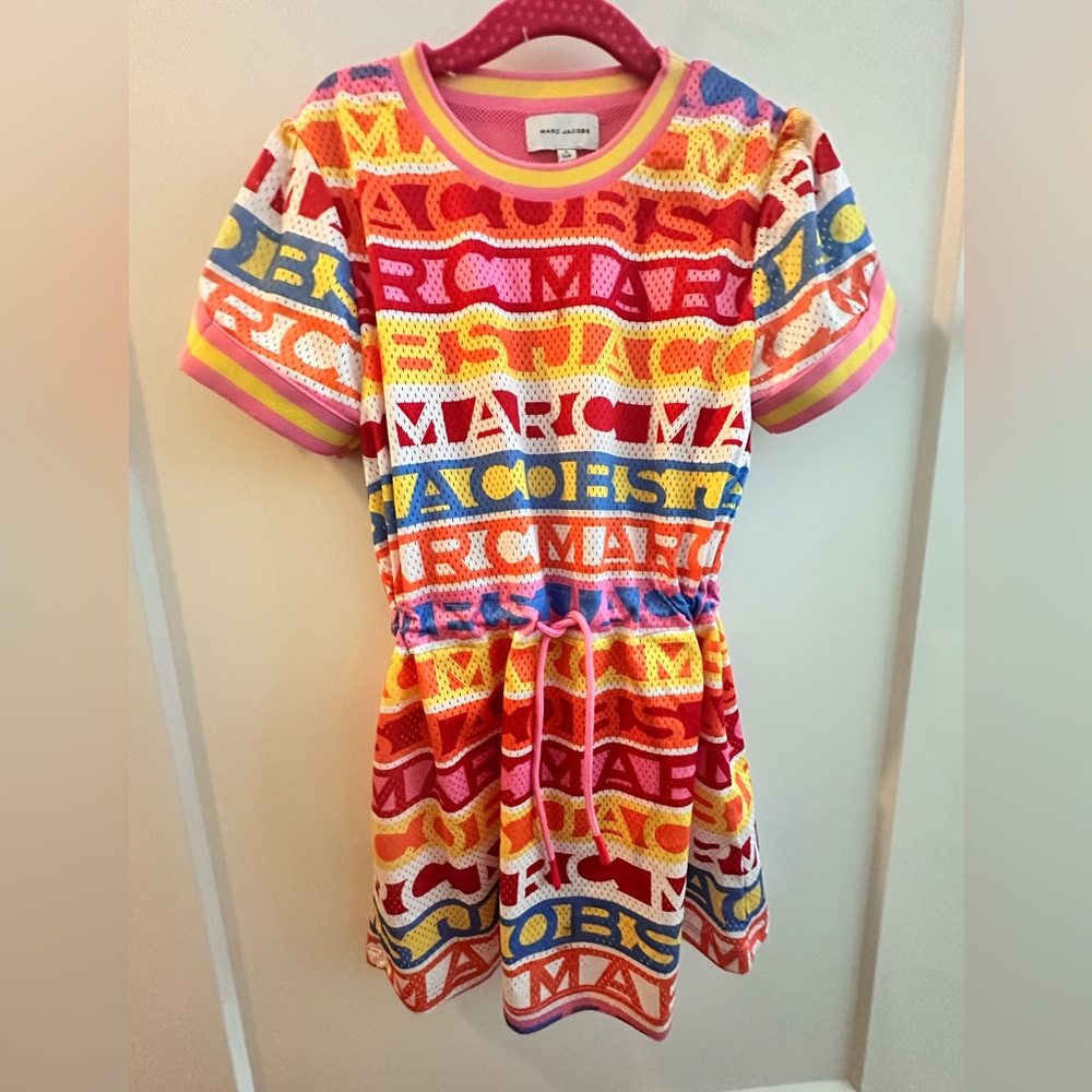 Kids' Colour-block Logo-print Dress In Multicolor by Marc Jacobs